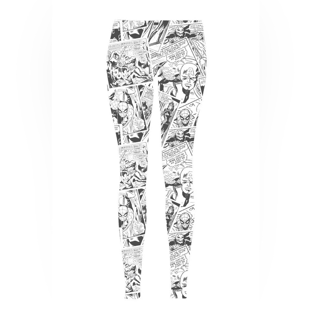 Marvel Black and White Comic Print Leggings